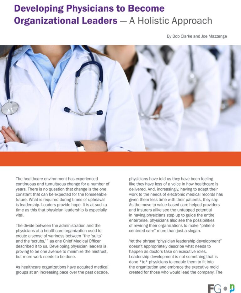 Physician Leaders article cover