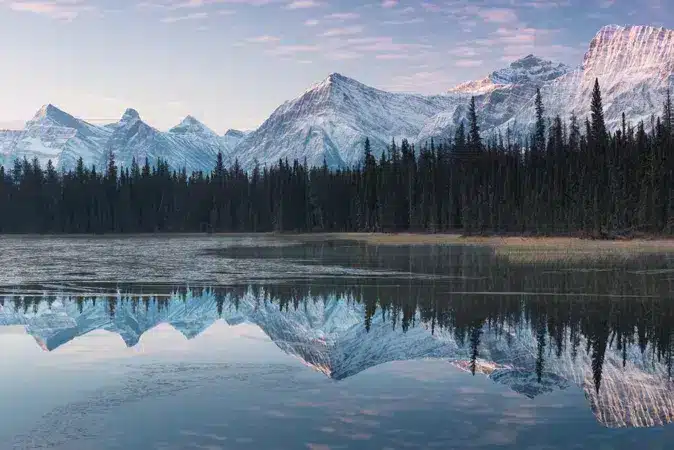 reflection of mountains